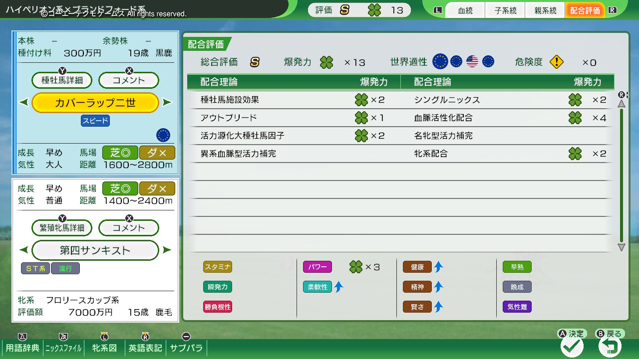 配合評価・爆発力