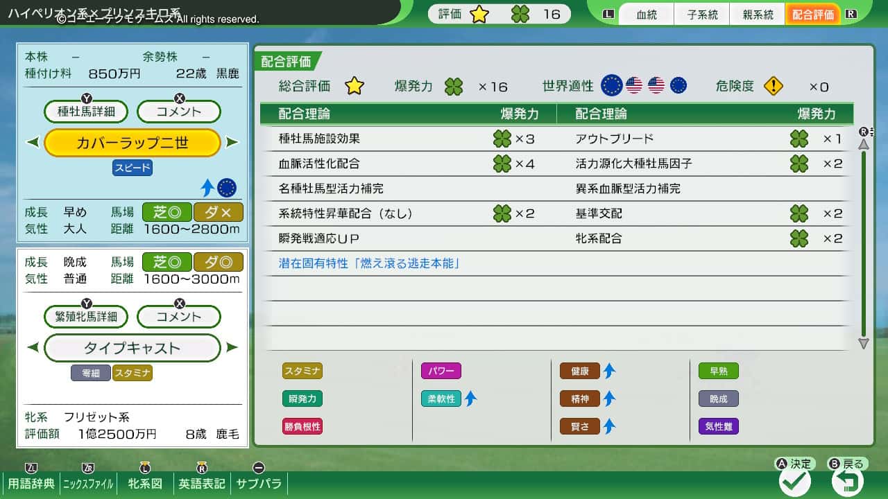 配合評価・爆発力