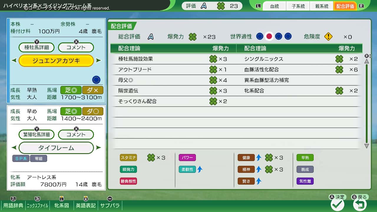 配合評価・爆発力