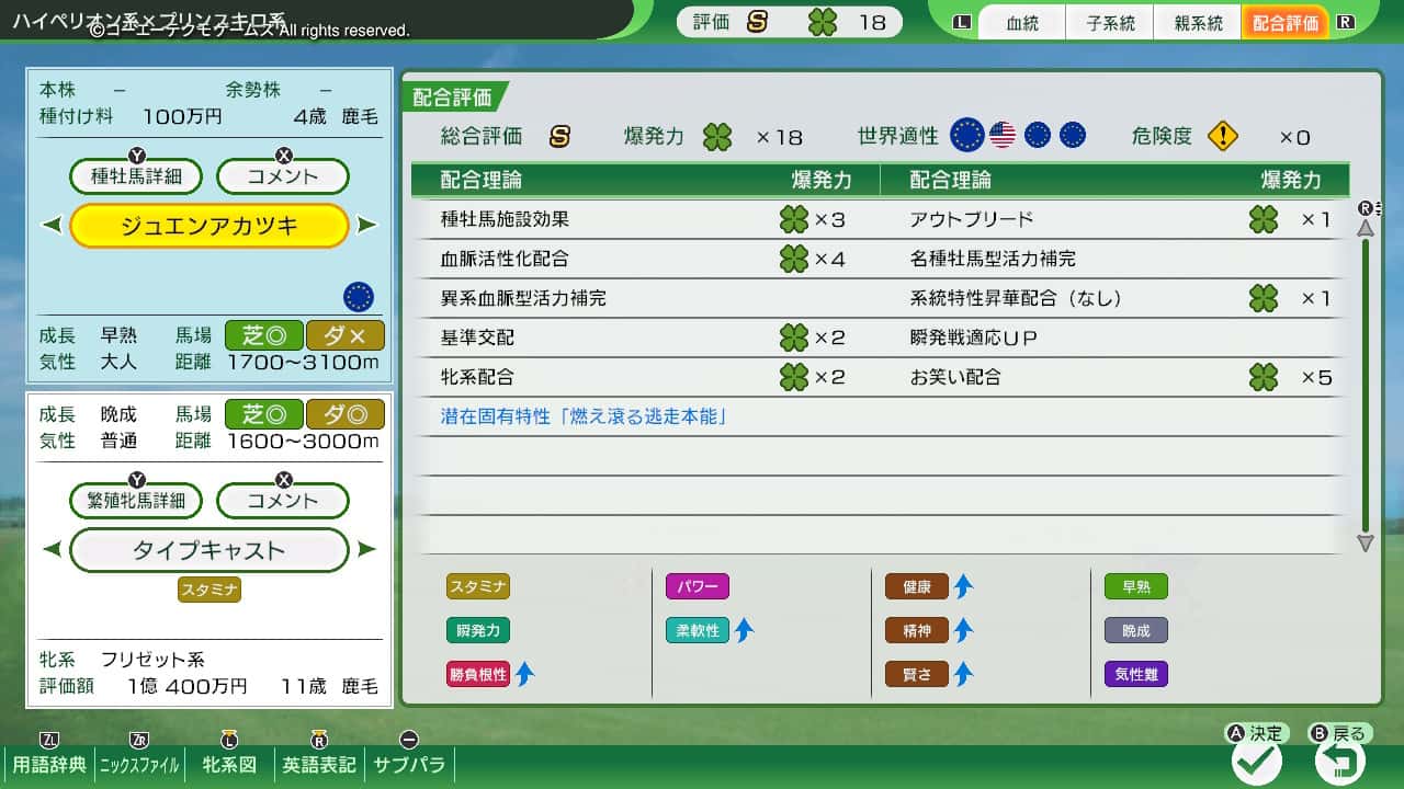 配合評価・爆発力